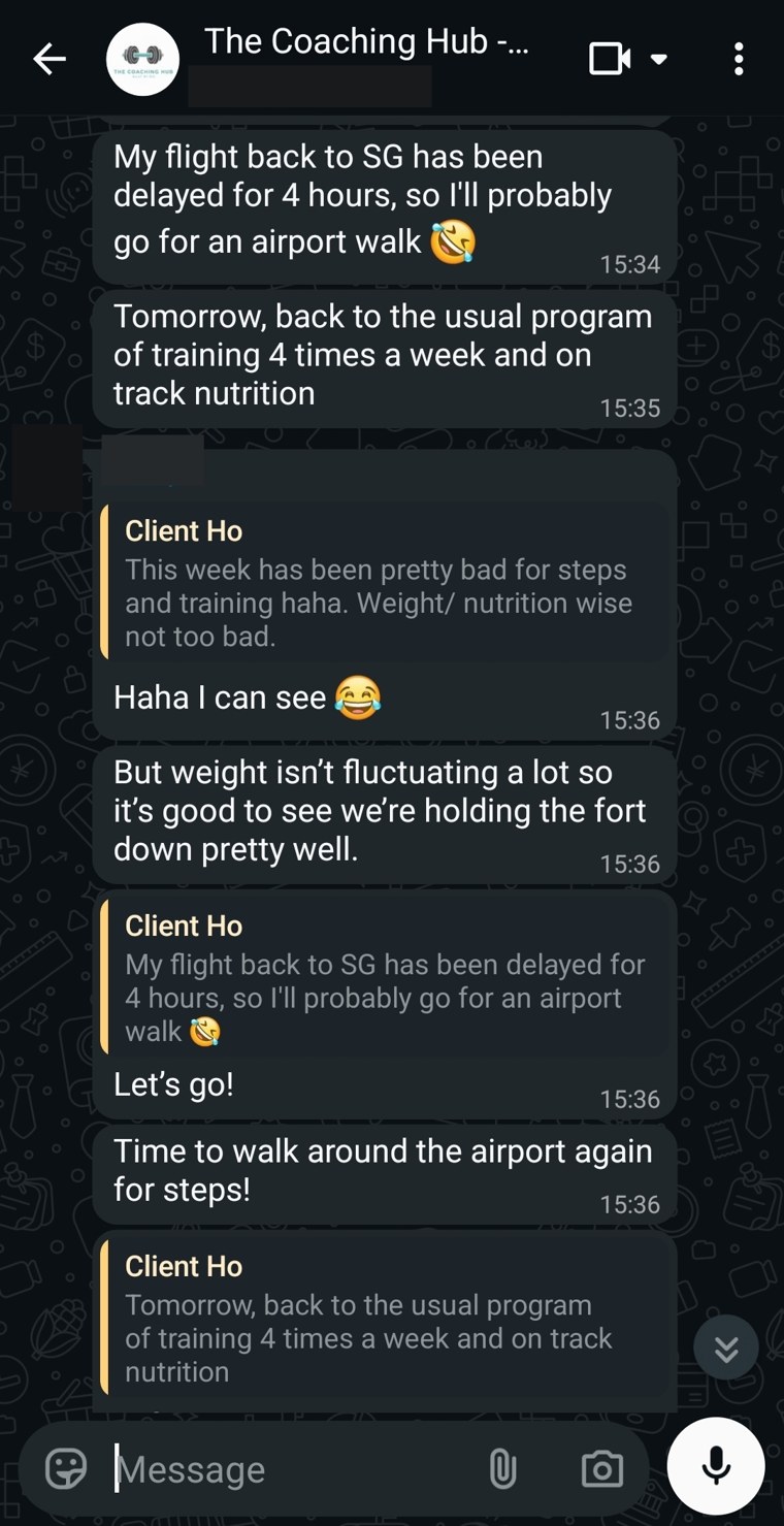 A client walking an airport during a flight delay